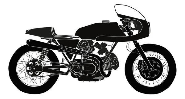 Кафе гонщика Ducati — стоковый вектор