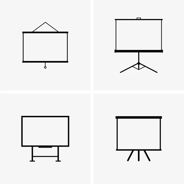 Set of projector screens — Stock Vector