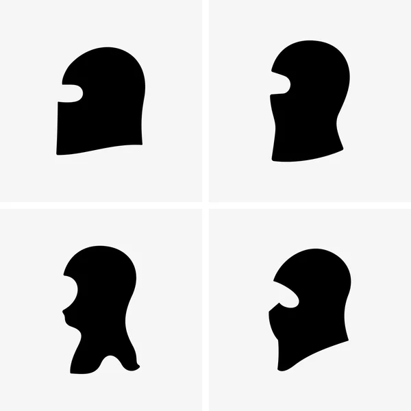 Terrorist masks, shade pictures — Stock Vector