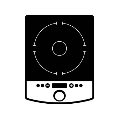 Portable induction cooktop clipart