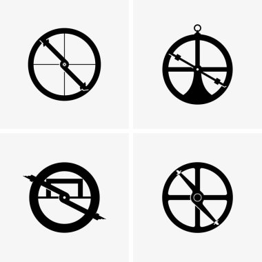 Set of astrolabes clipart