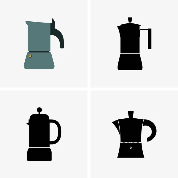 Máquinas de café géiser — Archivo Imágenes Vectoriales