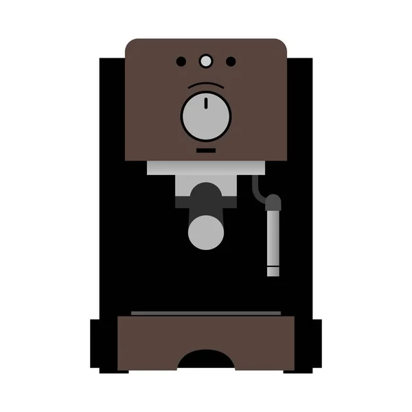 Espressomachine, schaduw beeld — Stockvector