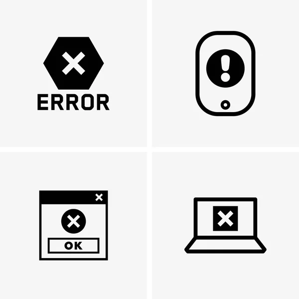 Conjunto de símbolos de error — Vector de stock