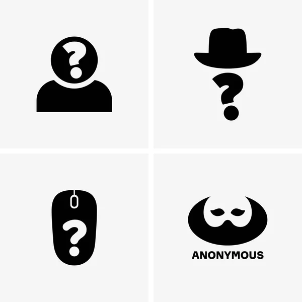 Satz anonymer Symbole — Stockvektor