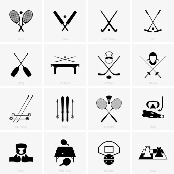 Conjunto de símbolos deportivos — Archivo Imágenes Vectoriales