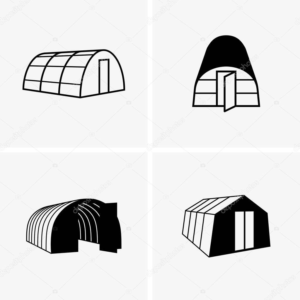 Set of greenhouses