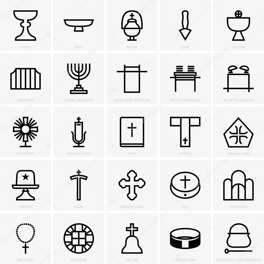 Set of religion icons