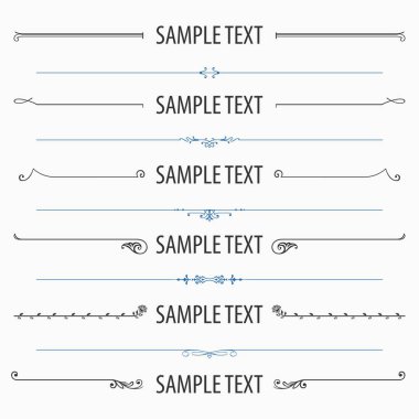 Text dividers and separators clipart