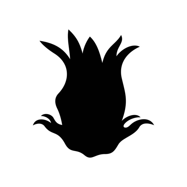 Hibiscus, imagen de sombra — Vector de stock
