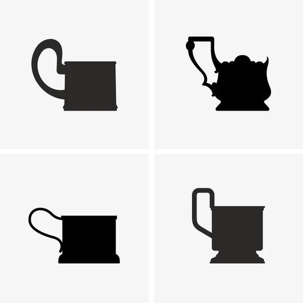 茶ガラス ホルダー — ストックベクタ