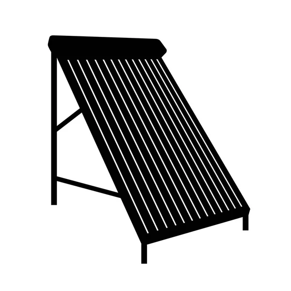 Panel solar, imagen de sombra — Vector de stock