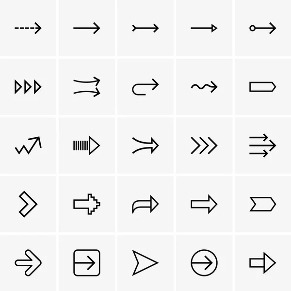 Icônes de signe de flèche — Image vectorielle