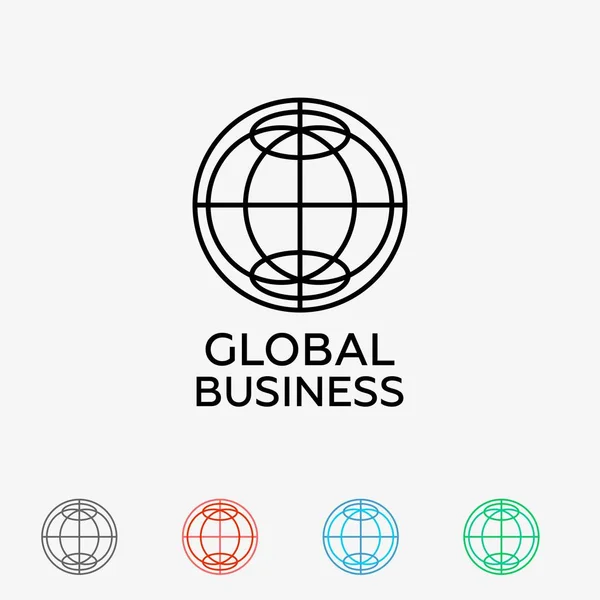 लोगो: जागतिक व्यवसाय — स्टॉक व्हेक्टर
