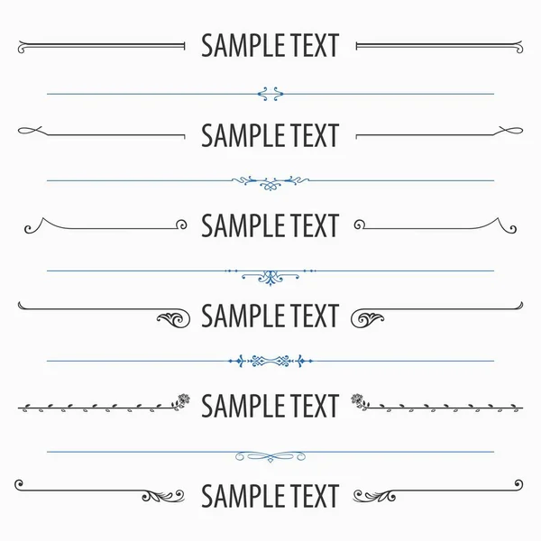 Diviseurs et séparateurs de texte — Image vectorielle