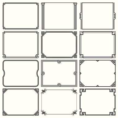 Dekoratif basit çerçeve kümesi 