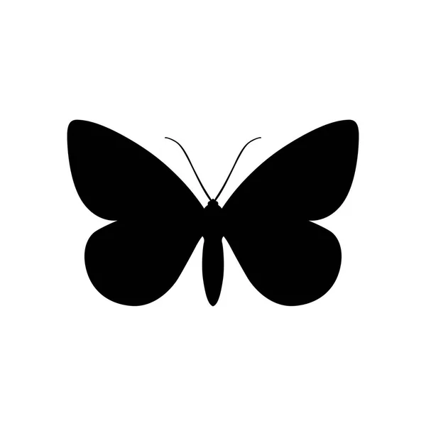 Schmetterling, Schattenbild — Stockvektor