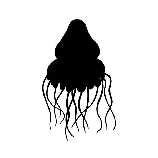 Medusas, imagen de sombra — Vector de stock