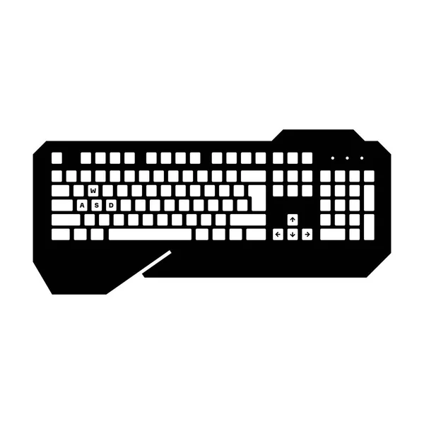 Ігрова клавіатура, зображення відтінків — стоковий вектор