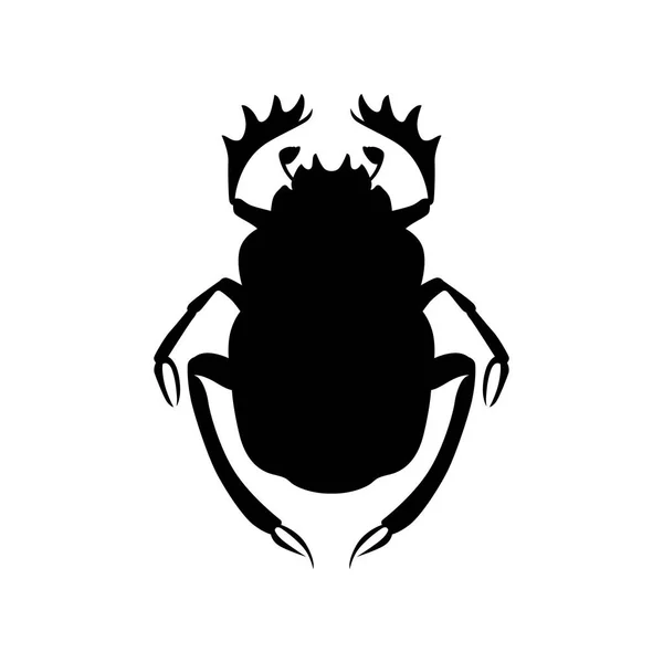 Escarabajo escarabajo, imagen de sombra — Vector de stock