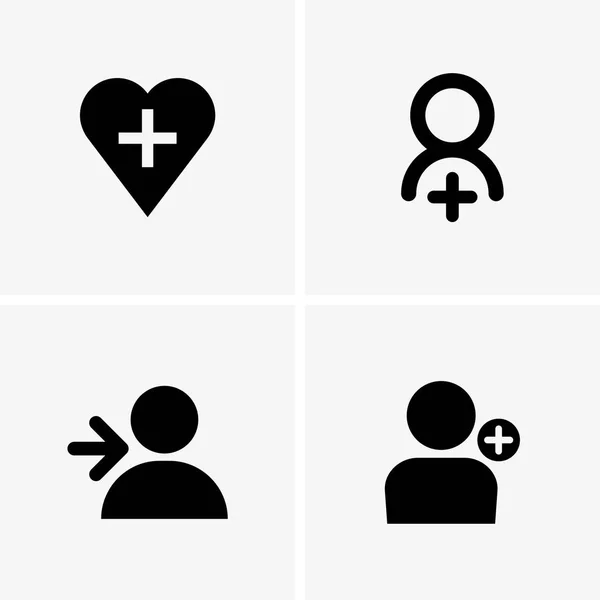 Ensemble de symboles de suiveurs — Image vectorielle