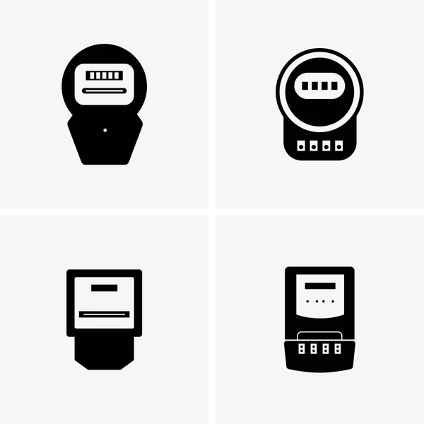 Conjunto de medidores de luz eléctricos — Archivo Imágenes Vectoriales