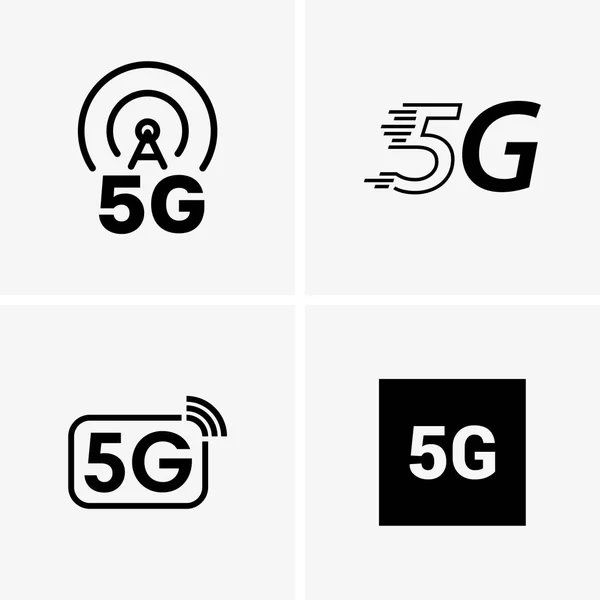 Set of 5G symbols — Stock Vector