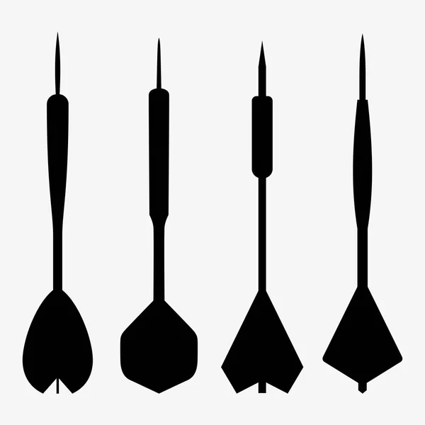 Set of darts missiles — Stock Vector