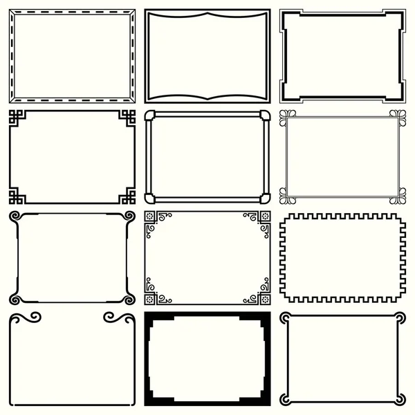 Marcos simples decorativos — Archivo Imágenes Vectoriales