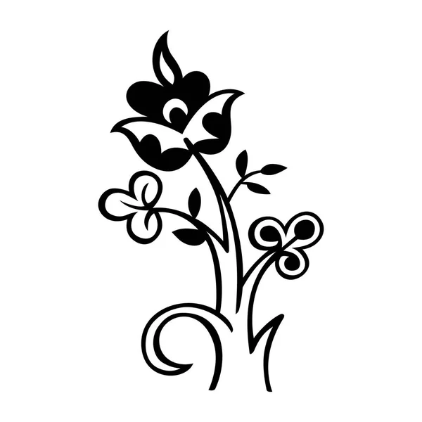 Arbre magique avec une fleur — Image vectorielle
