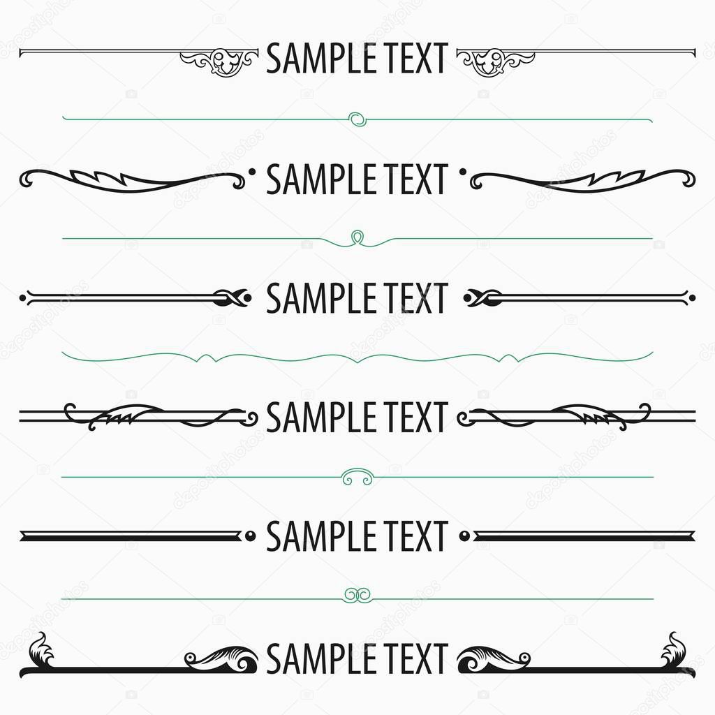 Text dividers and separators 