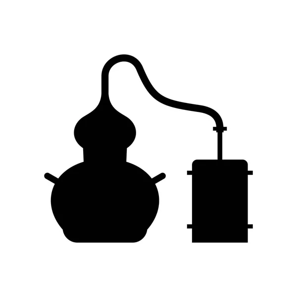 Destilador de agua para obtener agua potable segura — Vector de stock
