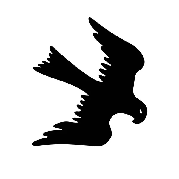 Fliegender Vogel auf dem Flügel — Stockvektor