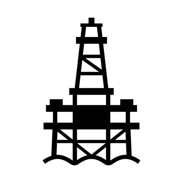 Морская нефтяная платформа — стоковый вектор