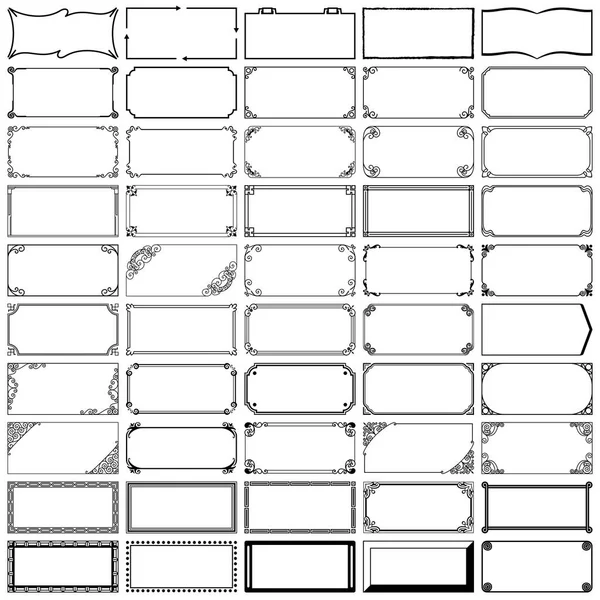 Cinquante cadres rectangle — Image vectorielle