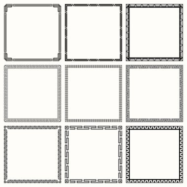 Dekoratif geometrik çerçeveler