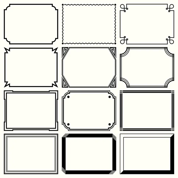 Decorative simple frames — Stock Vector