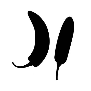 Serrano biber, gölge resim