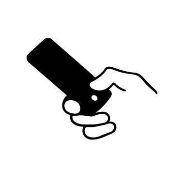 Cep telefonu elinde.