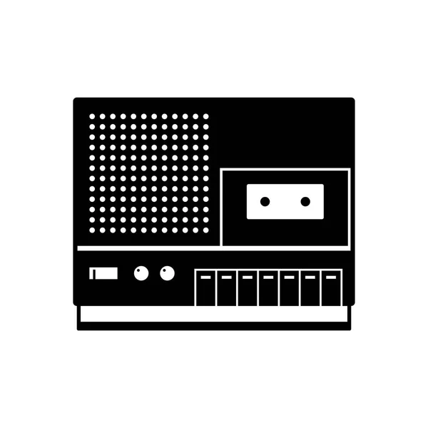 Mono kassettbandspelare — Stock vektor