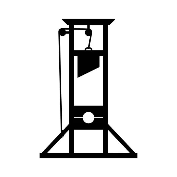 Guillotine, image de l'ombre — Image vectorielle