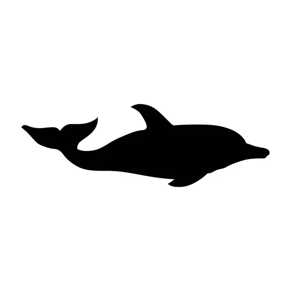 Dolphin (Delphinidae) icon — Stock Vector