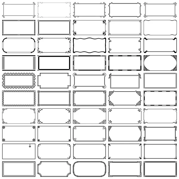 Cinquante cadres rectangle — Image vectorielle