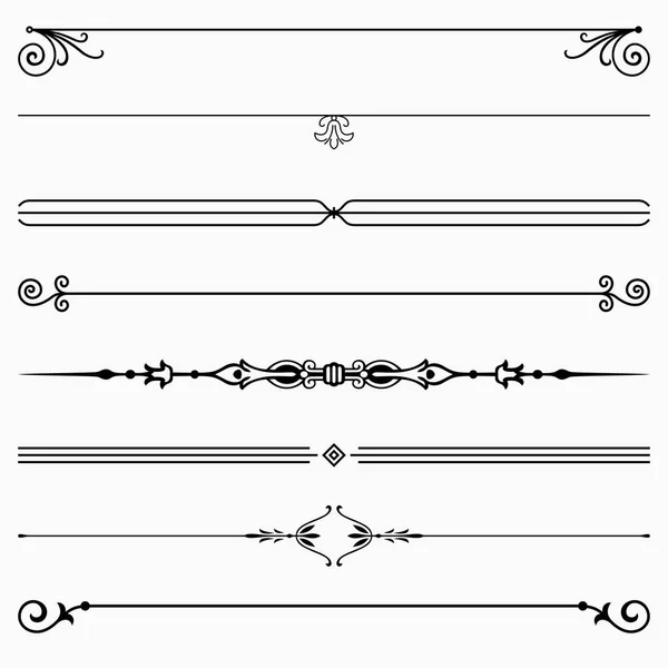 Divisores florais decorativos — Vetor de Stock