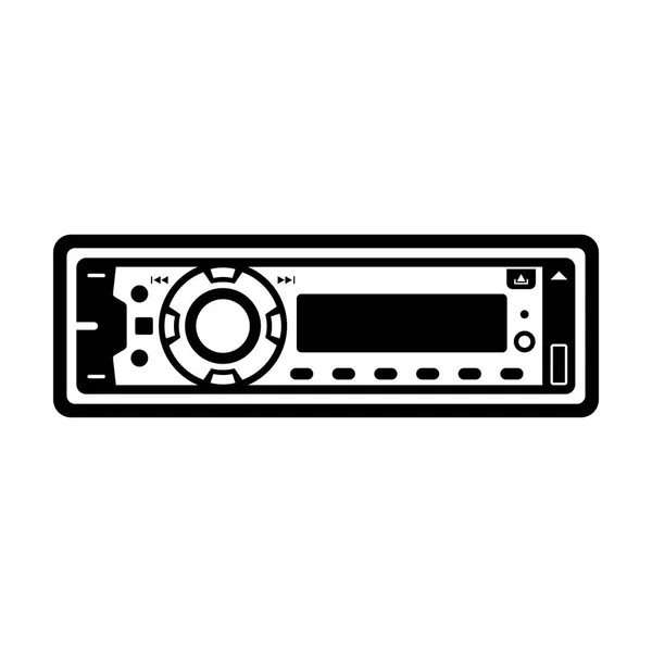 Car radio icon — Stock Vector