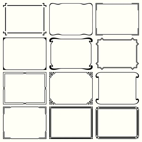 Decorative simple frames — Stock Vector