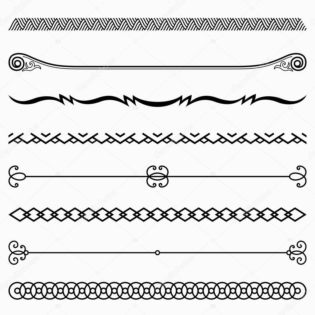 Set of eight decorative dividers
