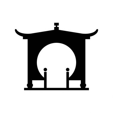 Oryantal bahçe kapı ya da Bahçe giriş kapısı, gölge resim