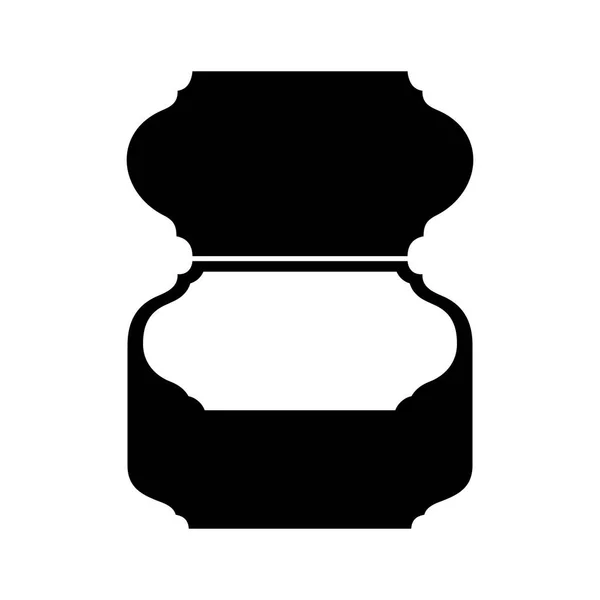 Snuffbox Caja Tabaco Imagen Sombra — Vector de stock