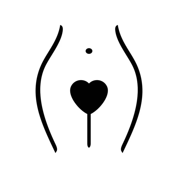 Erotisches Liebessymbol Weibliche Schenkel Und Feigenblatt — Stockvektor